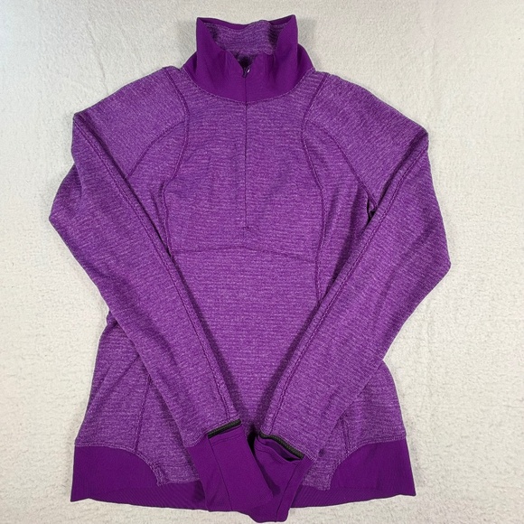 Lululemon Women's Runderful Pullover Size 8 Half Zip in Heathered Violet - Picture 1 of 15
